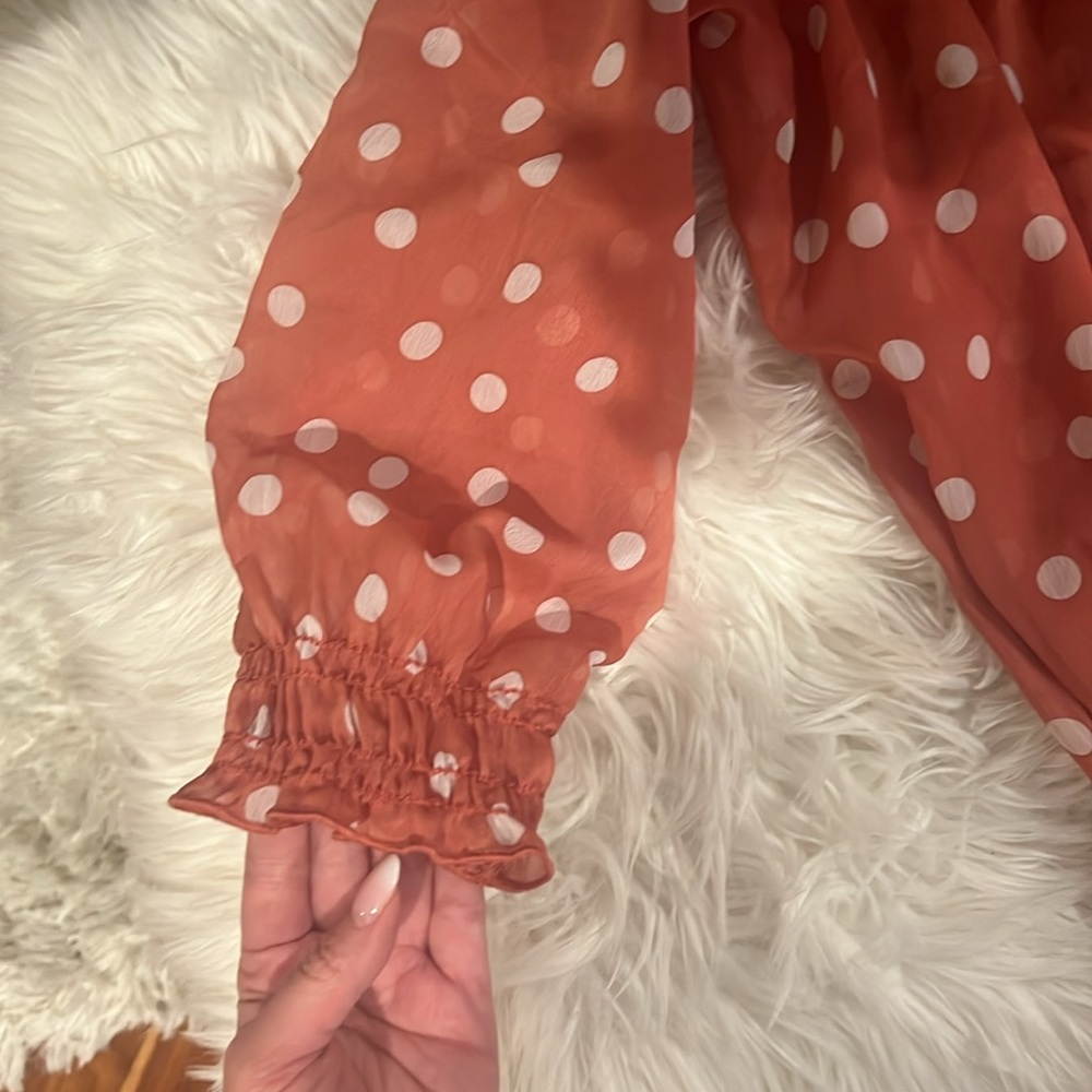 Pink Smocked Ruffled Blouse - Picture 2 of 6
